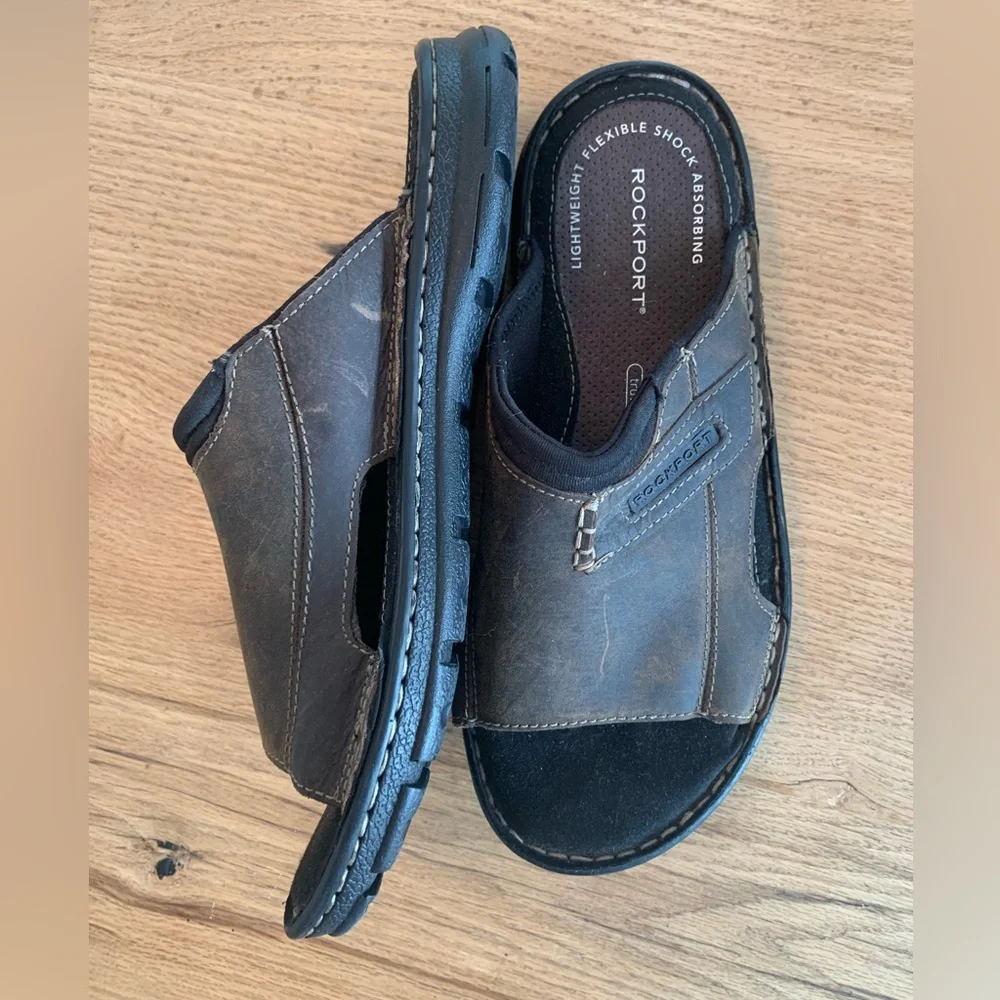 Rockport Rockier Sandal Lightweight Flexible Sandal Brown Men’s ‎ 8 Preloved